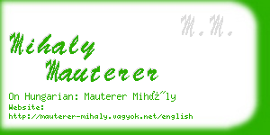 mihaly mauterer business card